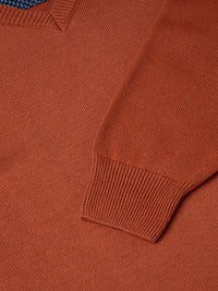 DG DRIFTER V Neck Jumper - Terracotta