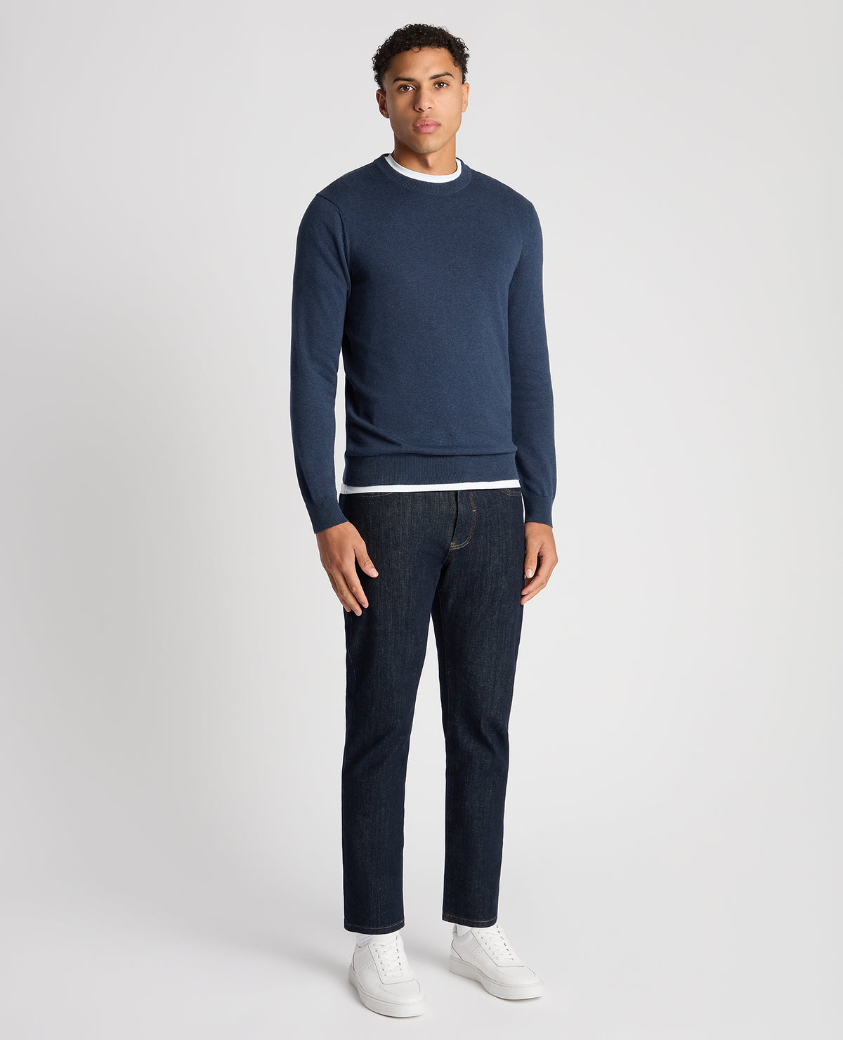 REMUS UOMO : Crew Neck Sweater - Indigo