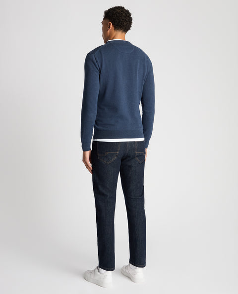 REMUS UOMO : Crew Neck Sweater - Indigo