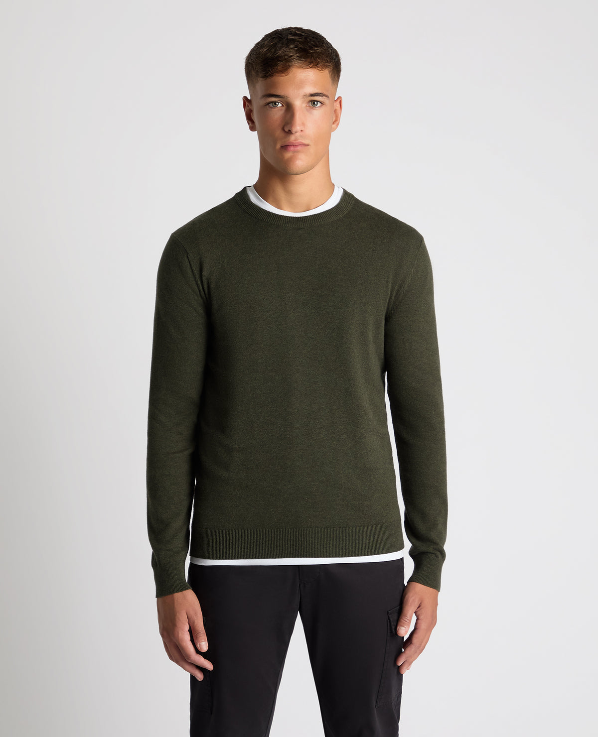 REMUS UOMO : Crew Neck Sweater - Khaki