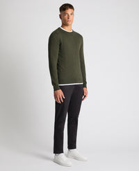 REMUS UOMO : Crew Neck Sweater - Khaki