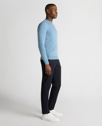 REMUS UOMO : Half Zip Sweater - Sky Blue