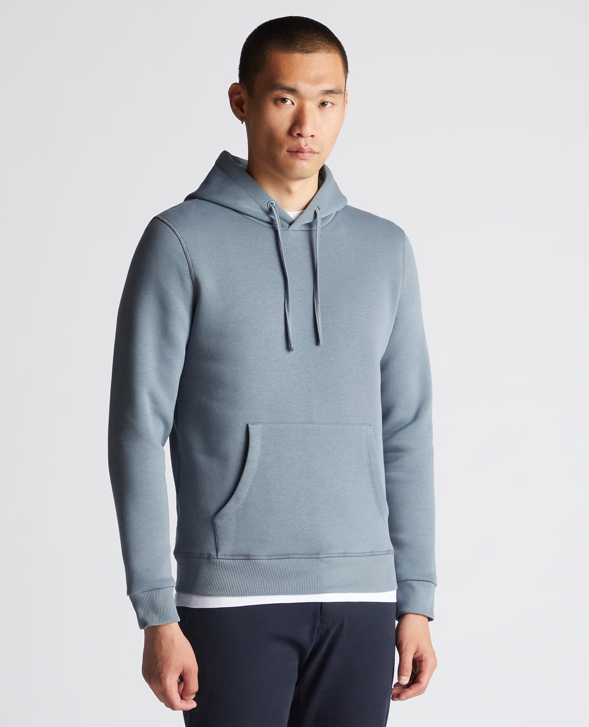 REMUS UOMO: Tapered Fit Hoodie - Grey