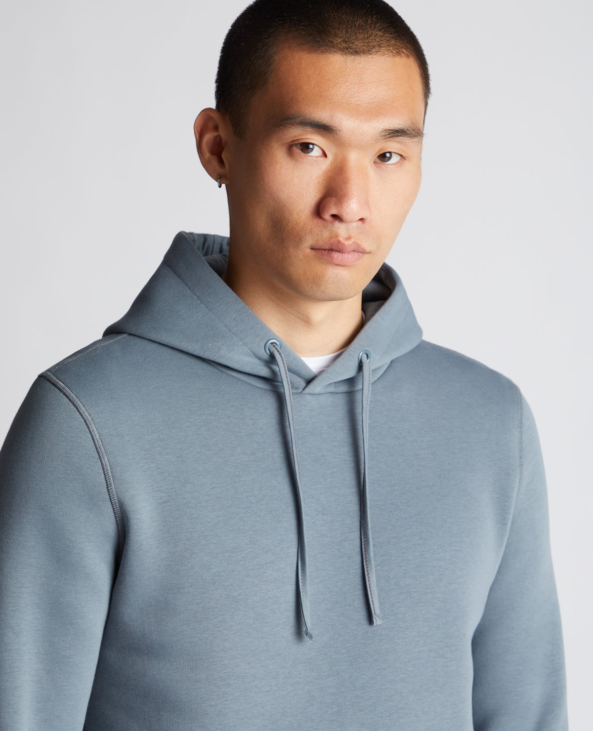 REMUS UOMO: Tapered Fit Hoodie - Grey