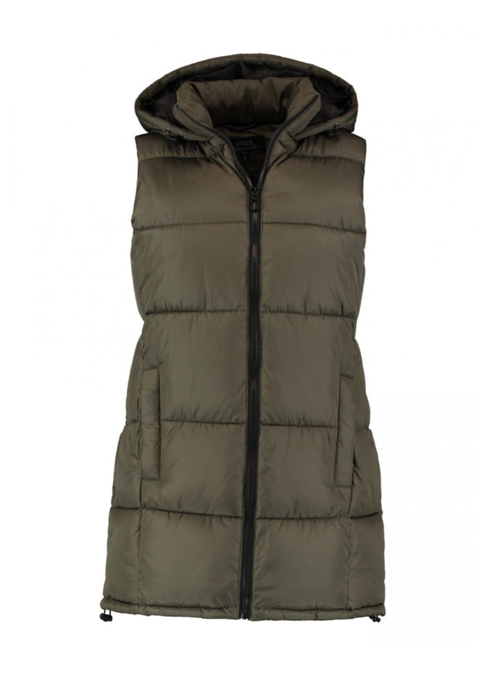 HAILYS : Quilted Gilet - Khaki