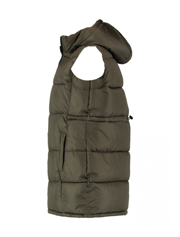 HAILYS : Quilted Gilet - Khaki