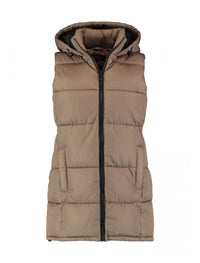 HAILYS : Quilted Gilet - Taupe