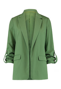 ZABAIONE : Ruched Sleeve Blazer - Green