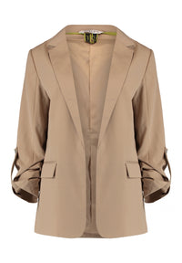 ZABAIONE : Ruched Sleeve Blazer - Beige