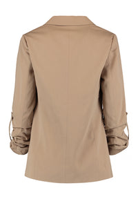 ZABAIONE : Ruched Sleeve Blazer - Beige