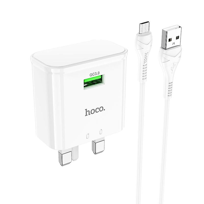 Hoco Single port Quick Charger Set