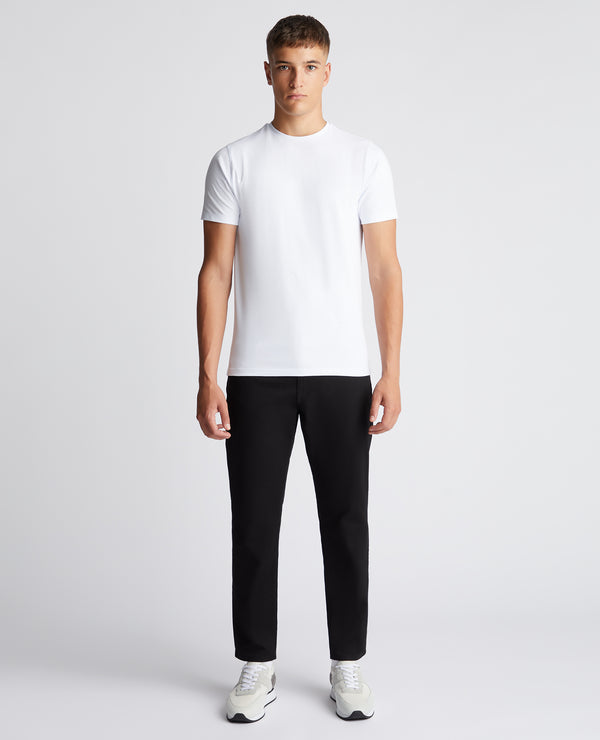 REMUS UOMO : Straight Fit Black Jeans