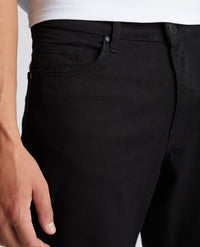 REMUS UOMO : Straight Fit Black Jeans