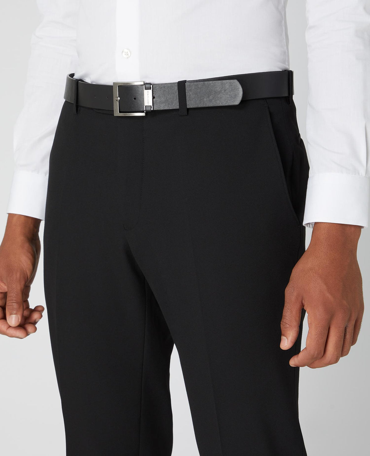 REMUS UOMO : Leroy Black Dress Trousers