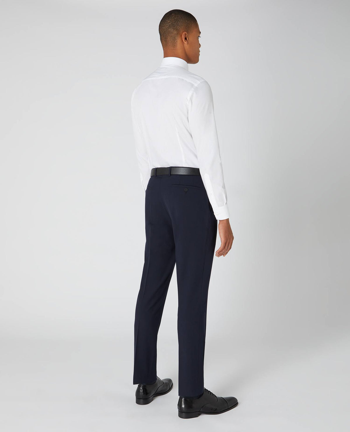 REMUS UOMO : Leroy Dress Trousers with a Belt - Navy