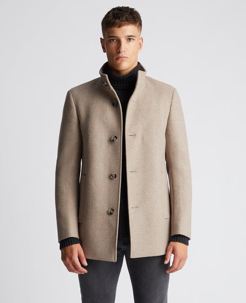 REMUS UOMO Jonah Tailored Coat - Taupe