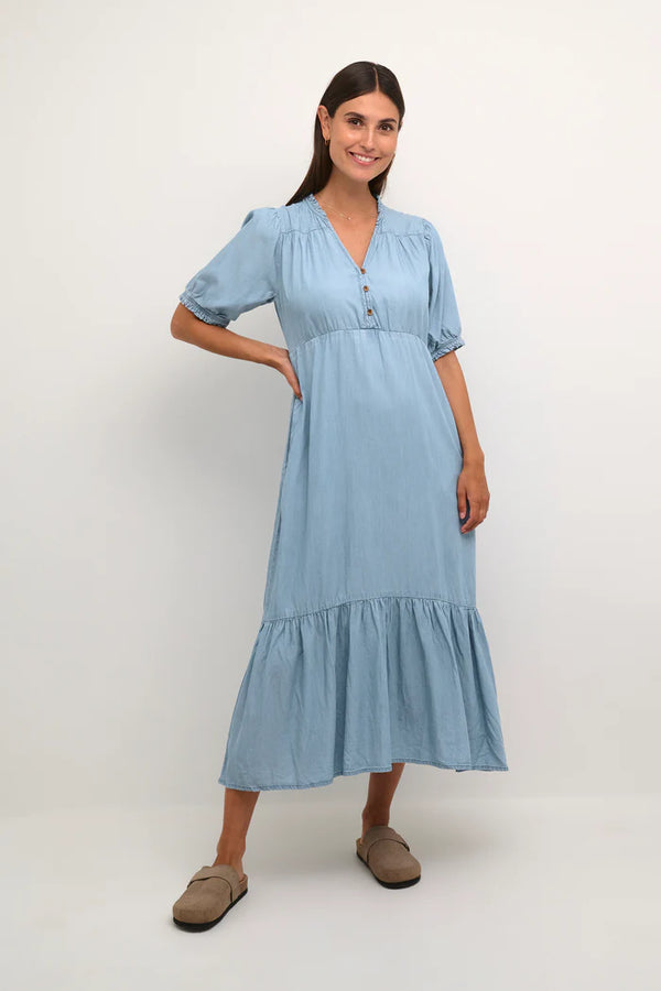 CULTURE : Aurelia Long Dress - Blue