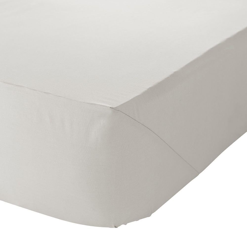 CATHERINE LANSFIELD Easy Iron Percale Fitted Sheet - Cream