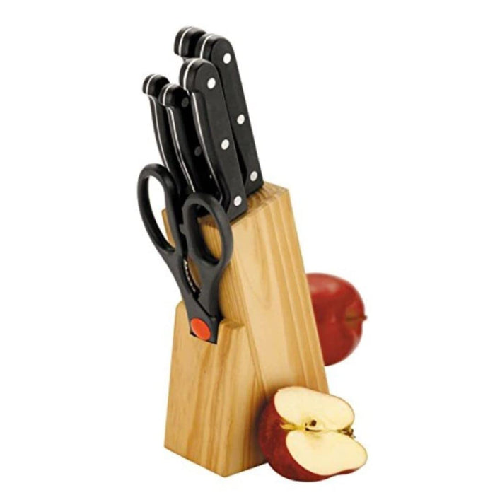 ZODIAC : Sunnex Knife and Scissors Set in a Wooden Block