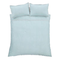 CATHERINE LANSFIELD Oslo Textured Trim Duvet Set - Duck Egg