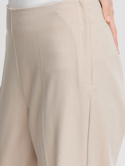 FRANSA Abigail Wide Leg Trousers - Natural