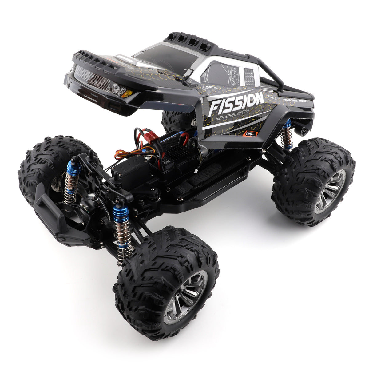 s-idee® Black RC Monster Truck 1:12 2.4GHZ 40Km/h Brushed