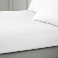 BIANCA 400 Thread Count Cotton Sateen Fitted Sheet - White