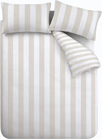 CATHERINE LANSFIELD Cove Stripe Duvet Cover Set - Natural