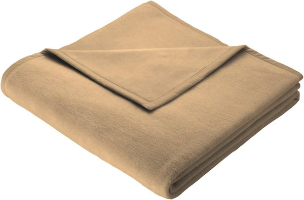 BIEDERLACK : Cotton Home Plain Throw - 150x200 - Camel