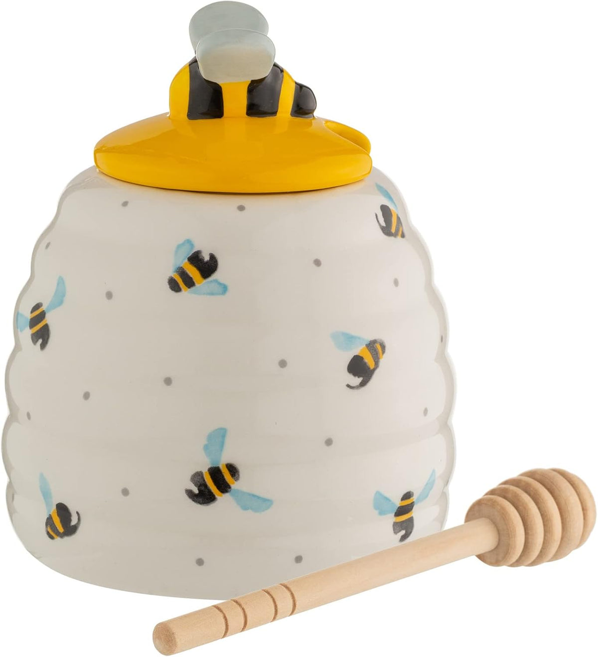 PRICE & KENSINGTON : Sweet Bee Honey Pot & Drizzler 12cm