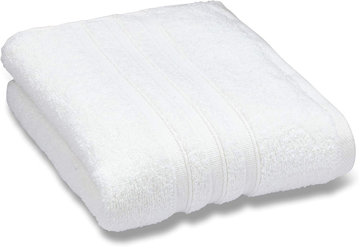 CATHERINE LANSFIELD Zero Twist Cotton Towel - White (Available in 3 Sizes)