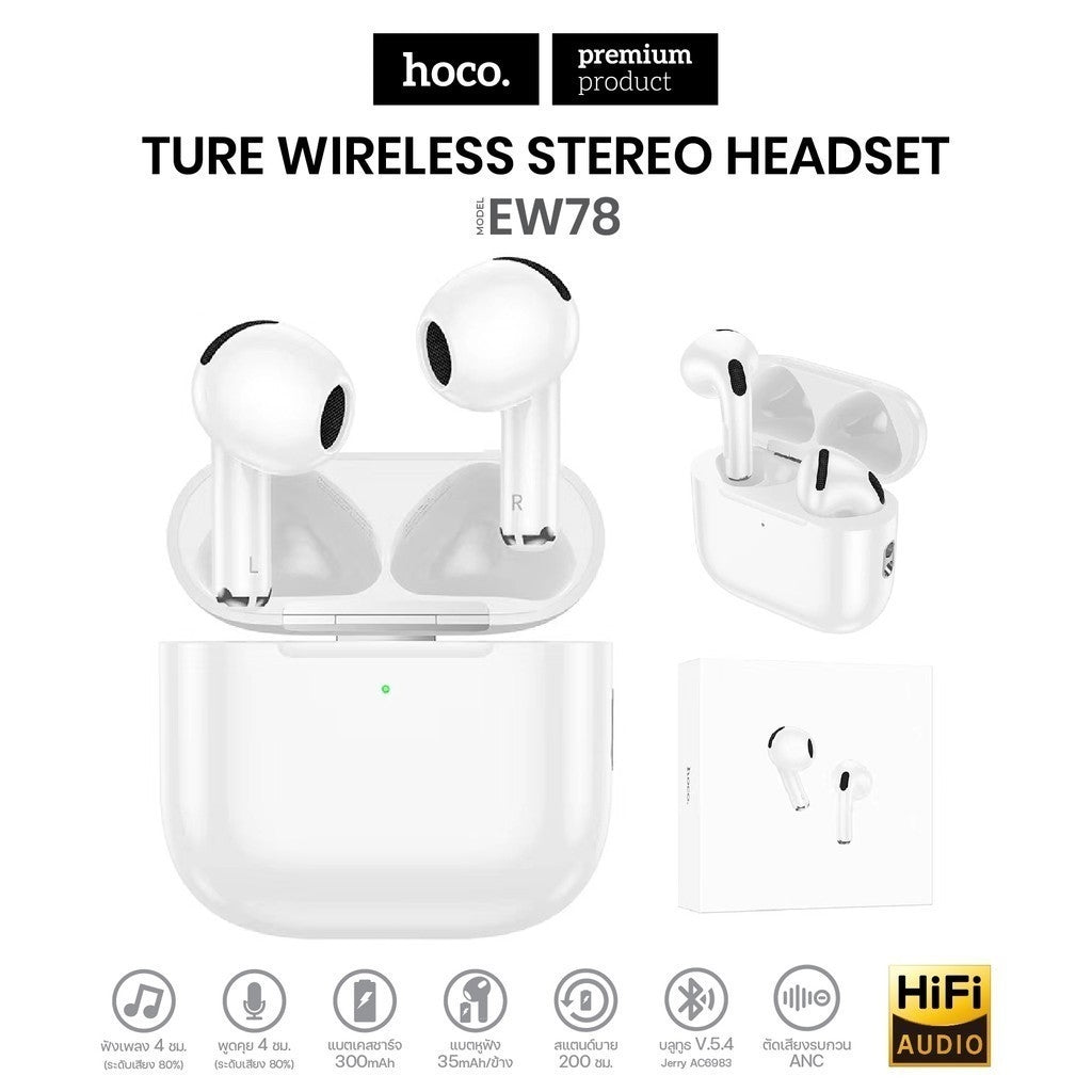 HOCO EW78 AIRPOD 4TH GEN DESIGN WIRELESS EARBUDS