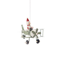 LANGS Christmas Metal Snowman in Plane Spring Hanger