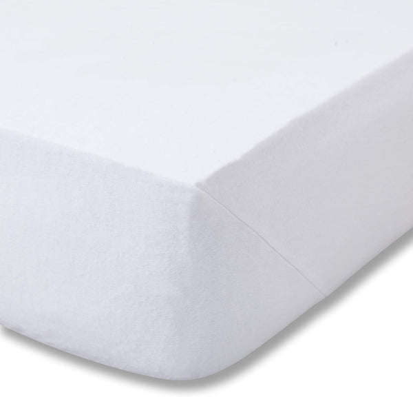 CATHERINE LANSFIELD Brushed Cotton Fitted Sheet - White