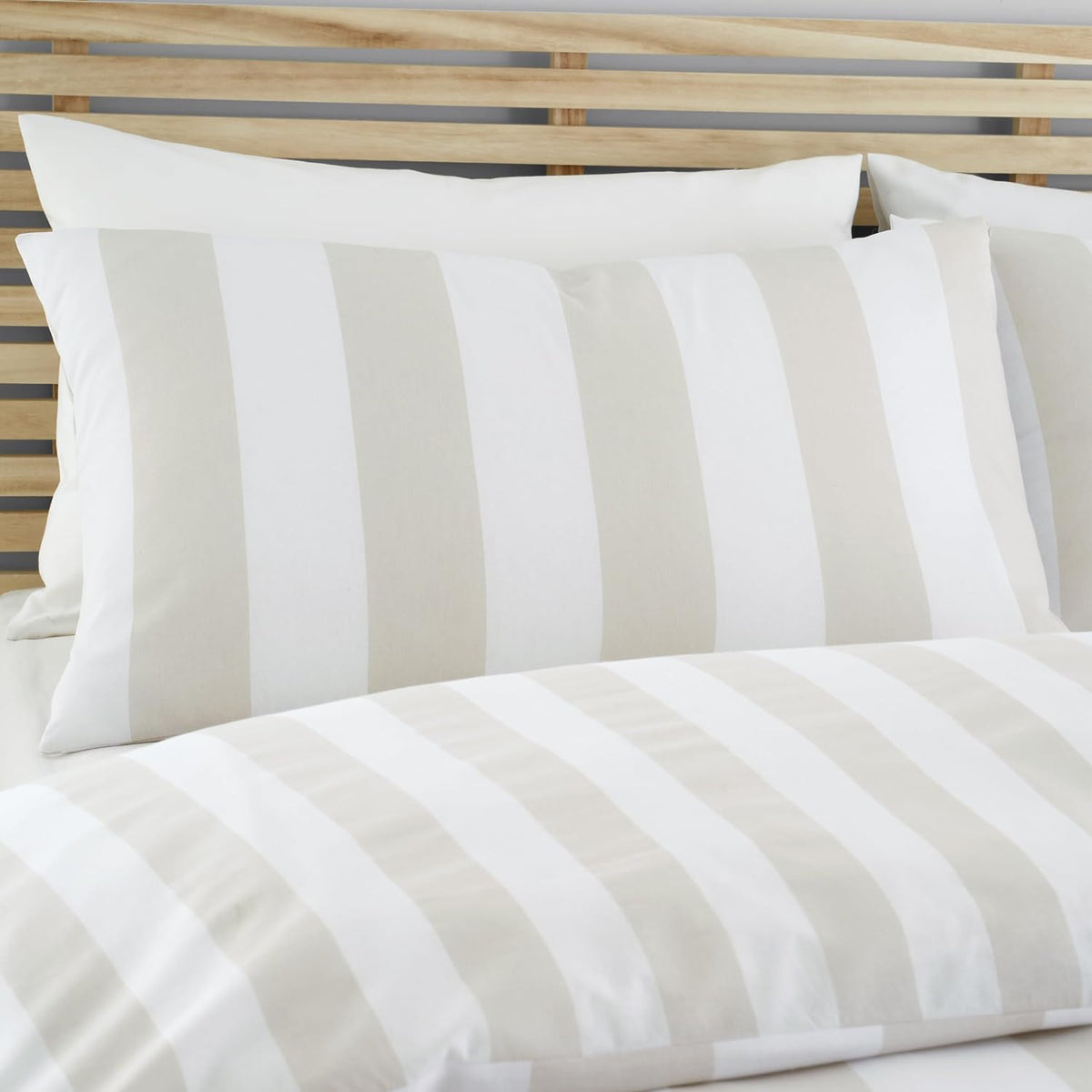 CATHERINE LANSFIELD Cove Stripe Duvet Cover Set - Natural