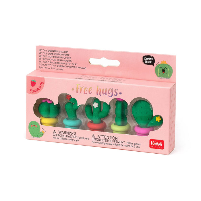 LEGAMI : Free Hugs- Set of 5 Scented Suculent Shaped Erasers