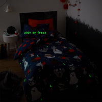 CATHERINE LANSFIELD : Halloween Dogs Glow in The Dark Duvet Set