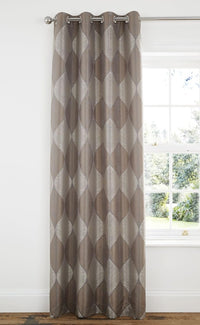 CATHERINE LANSFIELD : Leaf Jacquard Eyelet Curtains - Natural