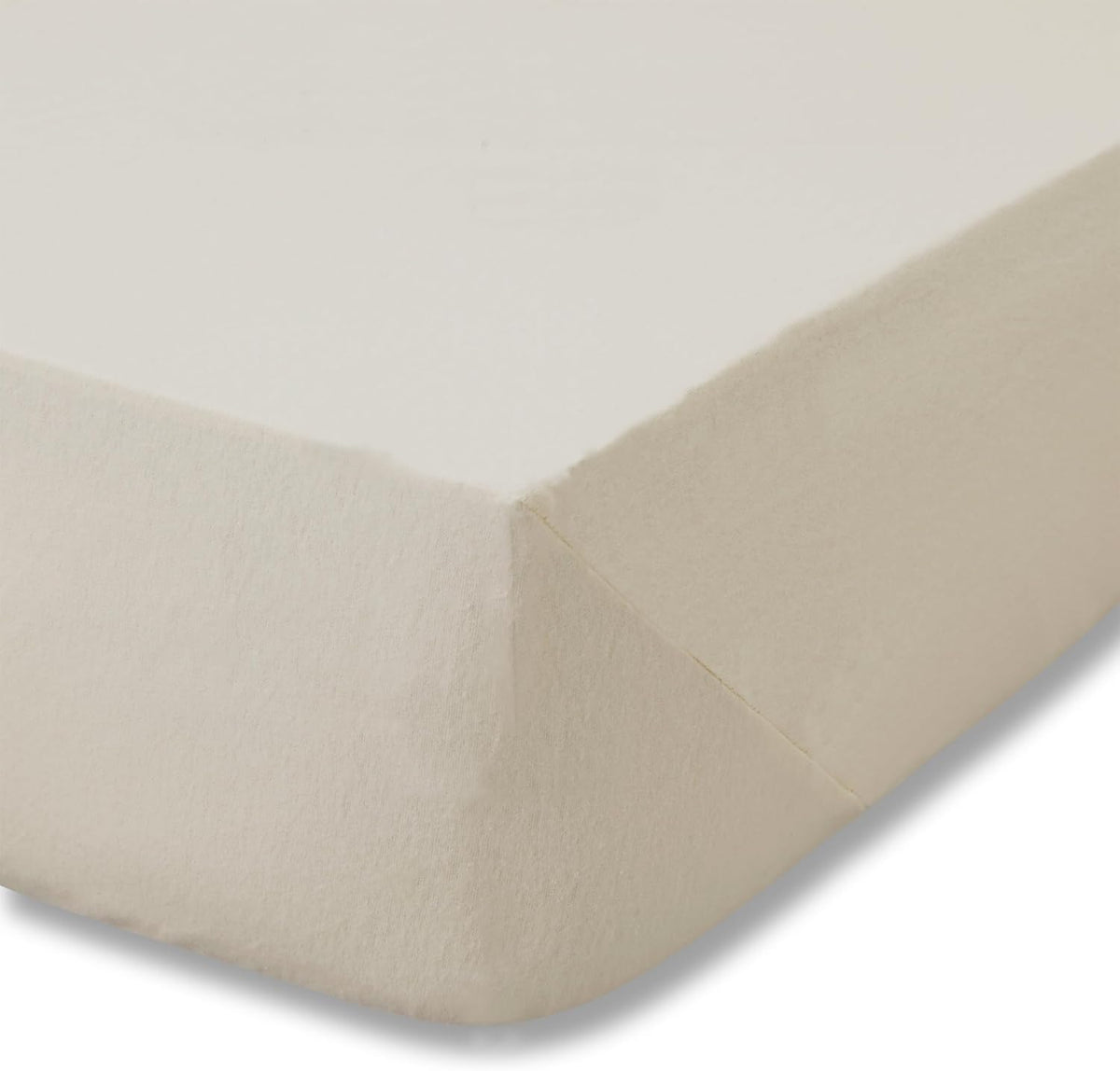 CATHERINE LANSFIELD Brushed Cotton Fitted Sheet - Cream