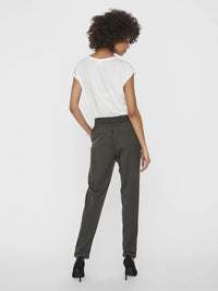 VERO MODA Maya Mid Waist Trousers - Khaki