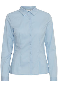 ICHI : Dima Long Sleeve Shirt - Blue