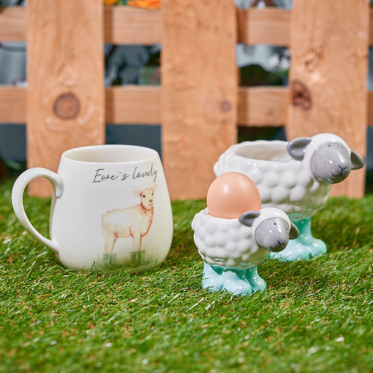 LANGS : Lamb With Wellies White Mug