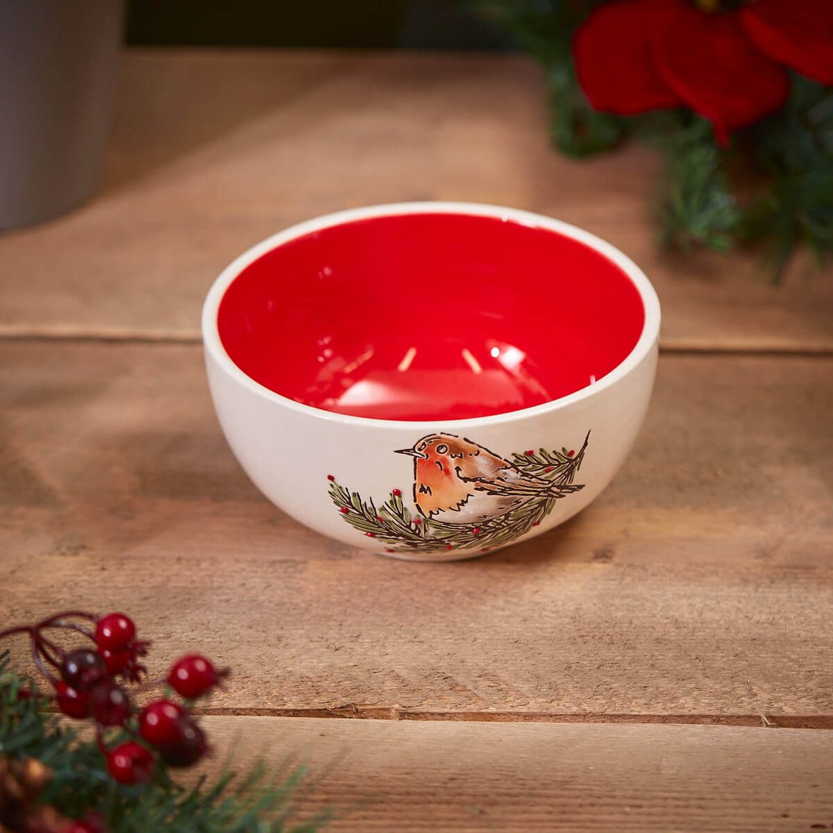 LANGS Christmas Robin Bowl 14.8cm