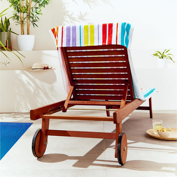 CATHERINE LANSFIELD Rainbow Stripe Beach Lounger Towel