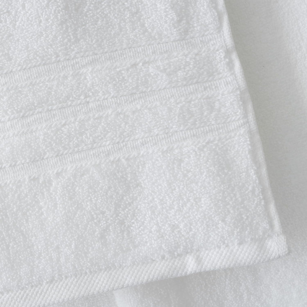 CATHERINE LANSFIELD Zero Twist Cotton Towel - White (Available in 3 Sizes)