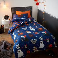 CATHERINE LANSFIELD : Halloween Dogs Glow in The Dark Duvet Set