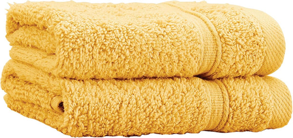 CATHERINE LANSFIELD : Zero Twist Cotton Face Cloth Pair - Ochre