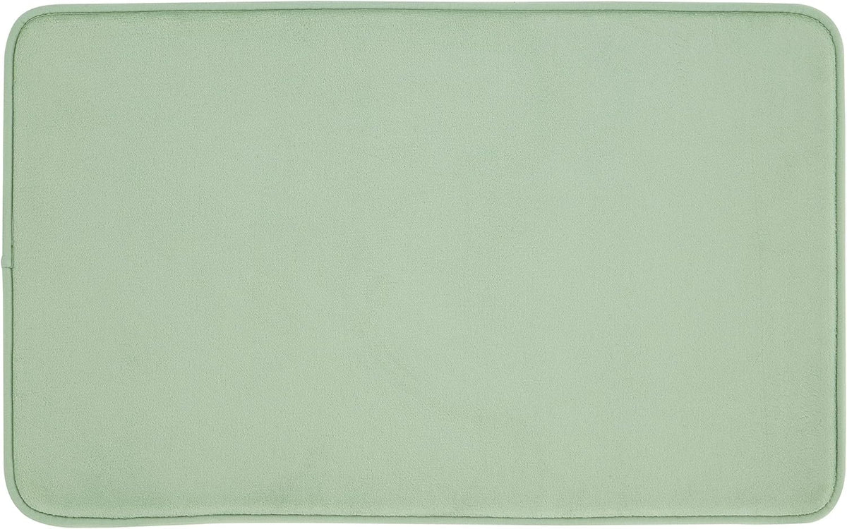 CATHERINE LANSFIELD : Anti-Bacterial Memory Foam Bath Mat - Sage Green