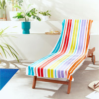 CATHERINE LANSFIELD Rainbow Stripe Beach Lounger Towel