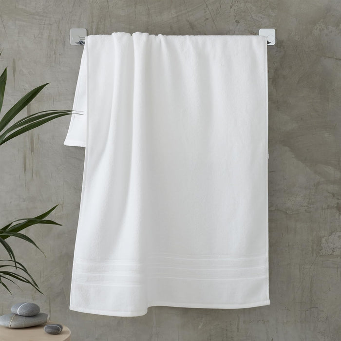 CATHERINE LANSFIELD Zero Twist Cotton Towel - White (Available in 3 Sizes)